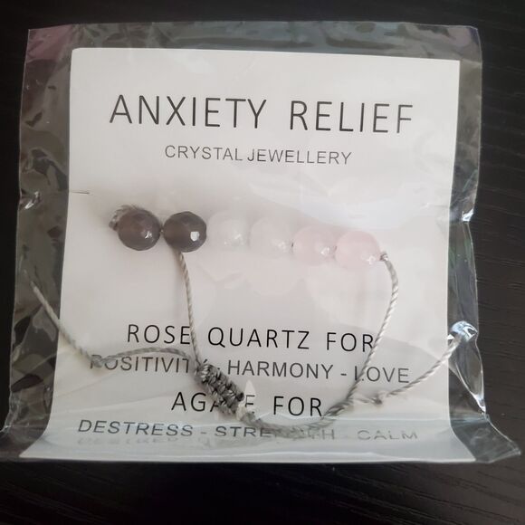 Endless Jewelry - Handmade Anxiety Stress Relief Protection Bracelet Rose Quartz Healing Crystals